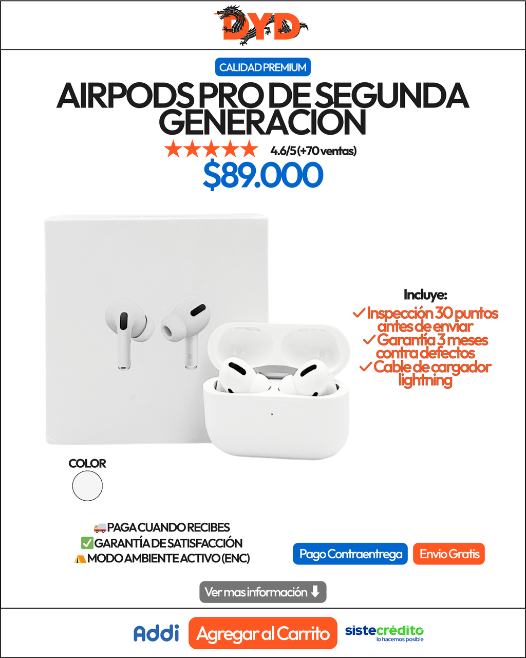 AirPods Pro De Segunda Generación