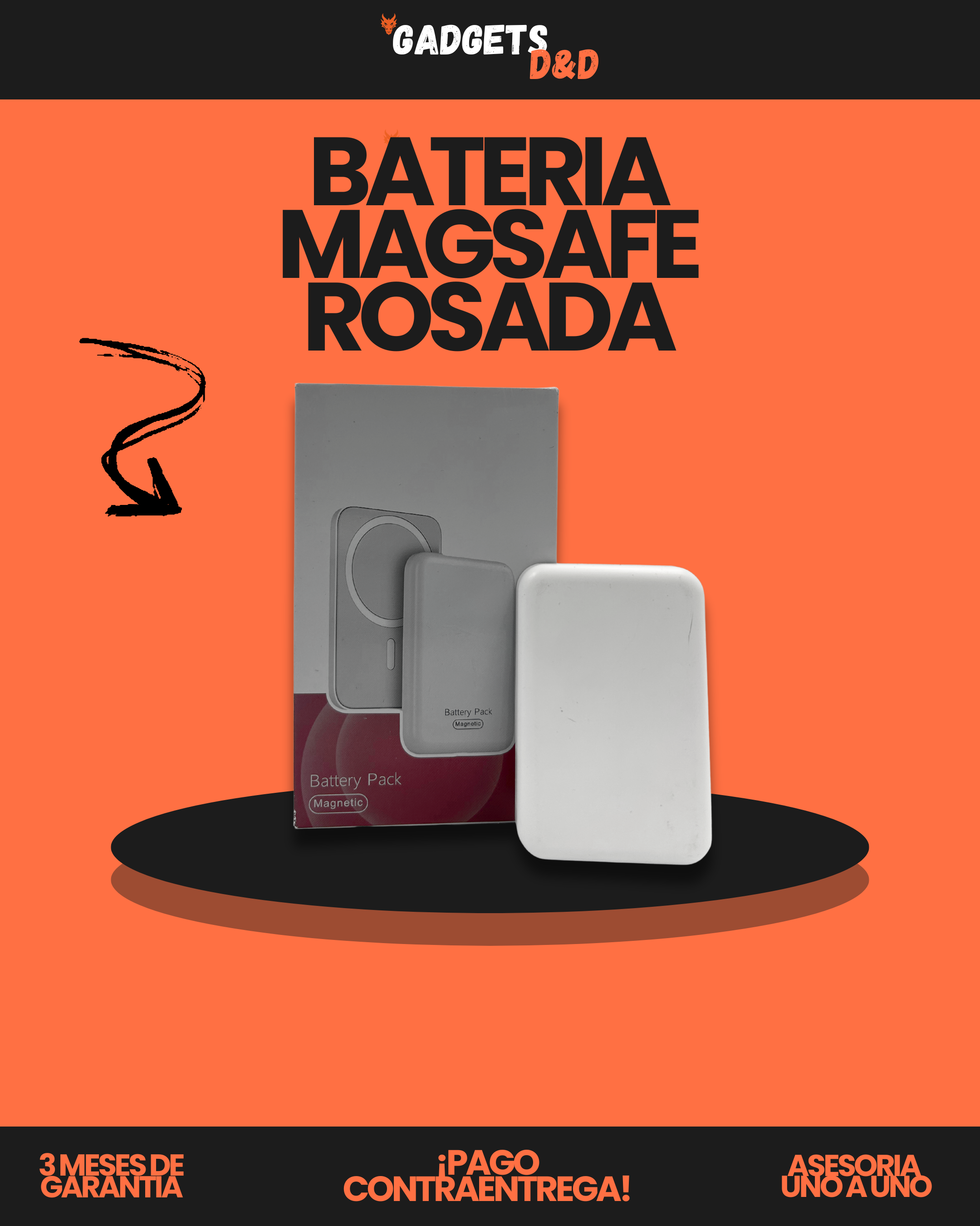 BATERIA MAGSAFE ROSADA