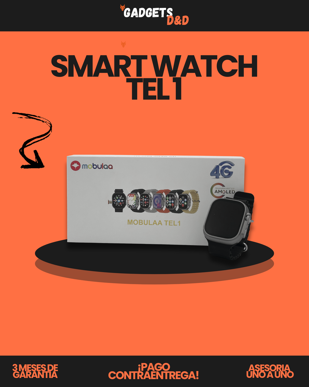SMART WATCH MOBULAA TEL 1