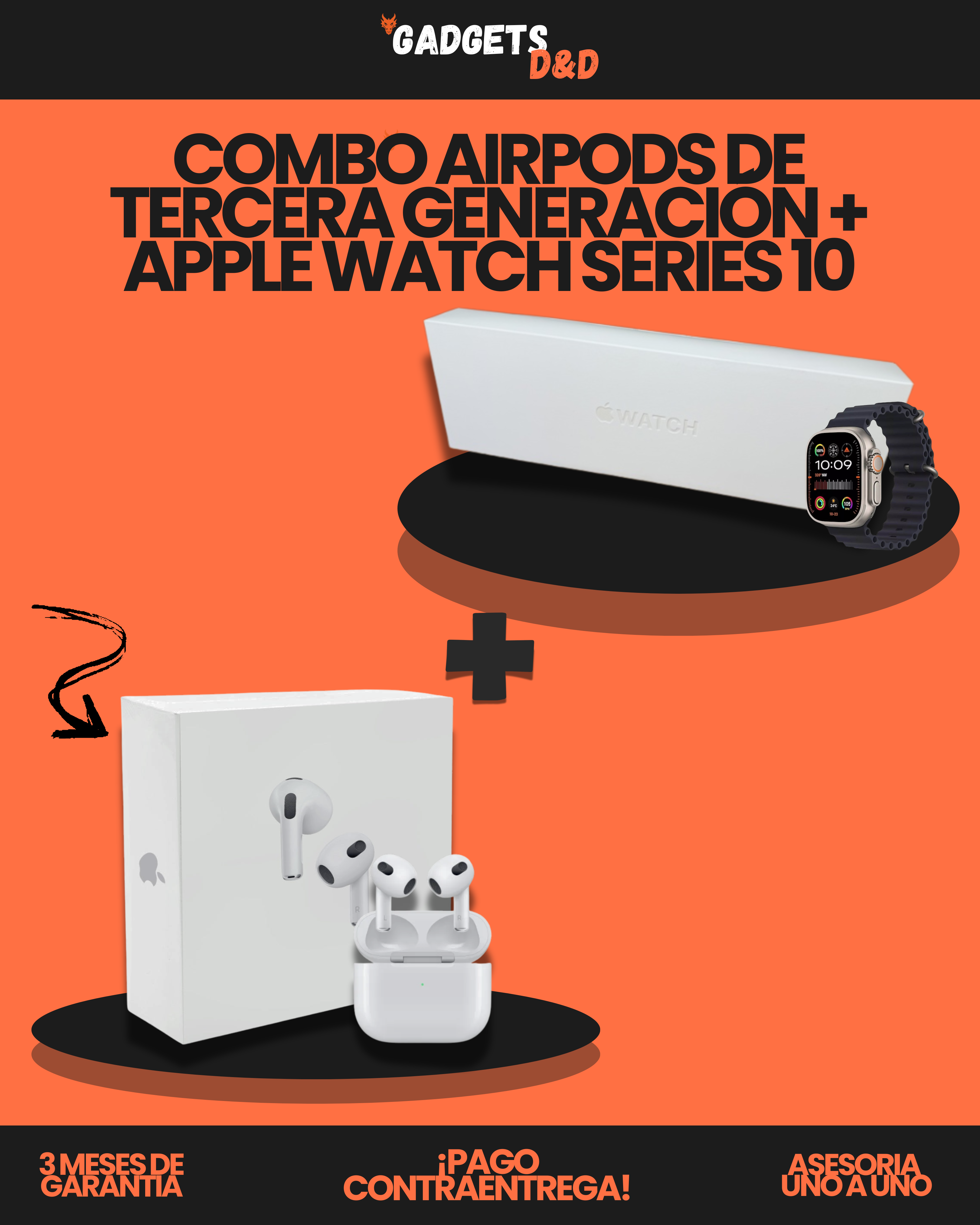 AirPods De Tercera Generación + Apple Watch Series 10
