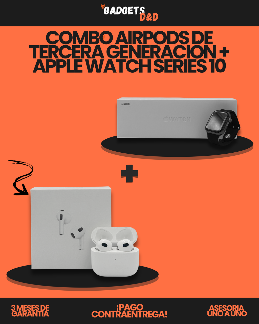 AirPods De Tercera Generación + Apple Watch Series 10
