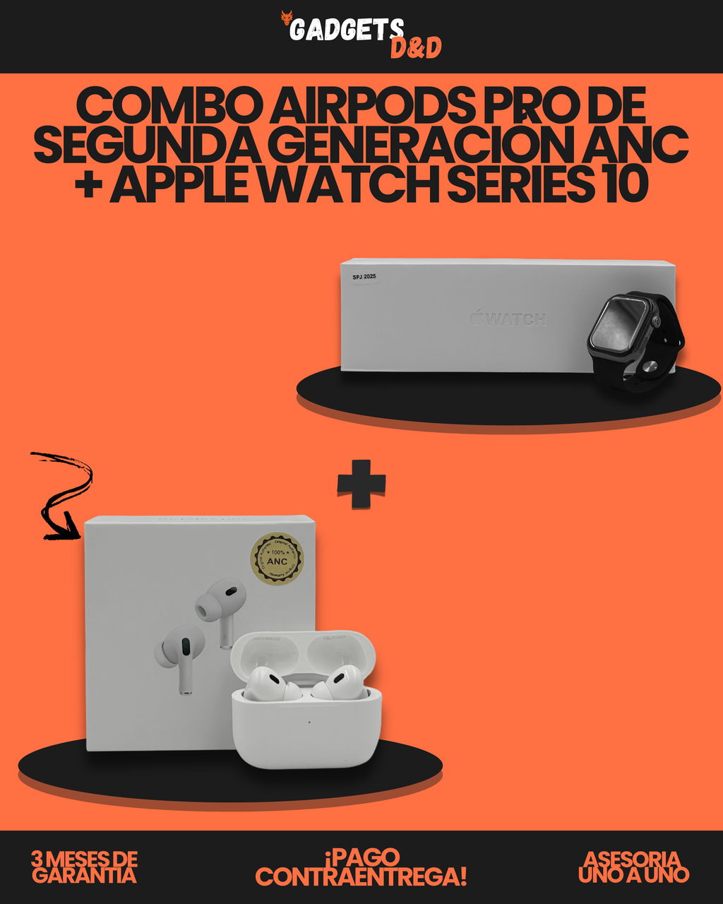 AirPods Pro De Segunda Generación ANC + Apple Watch Series 10
