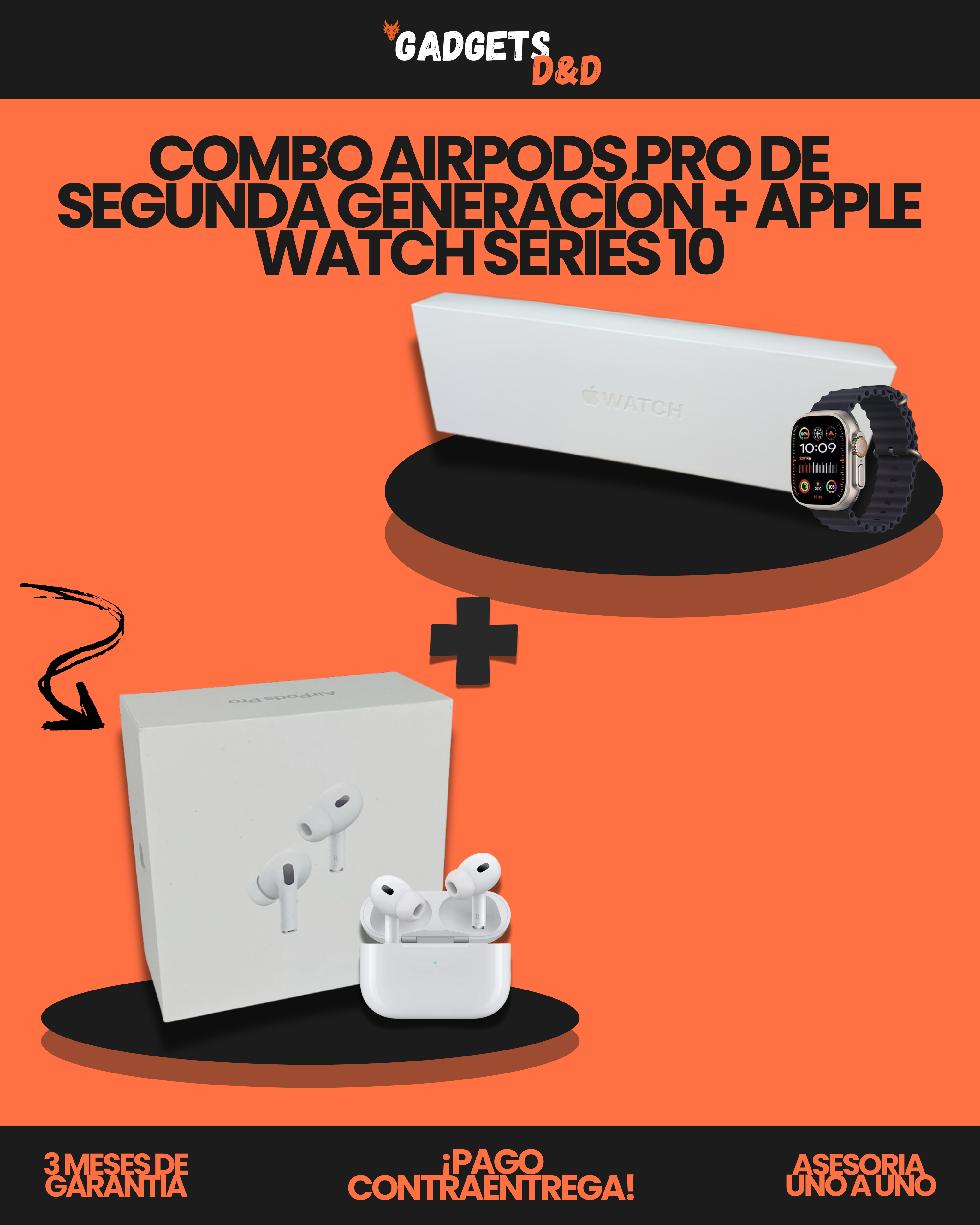 AirPods Pro De Segunda Generación + Apple Watch Series 10