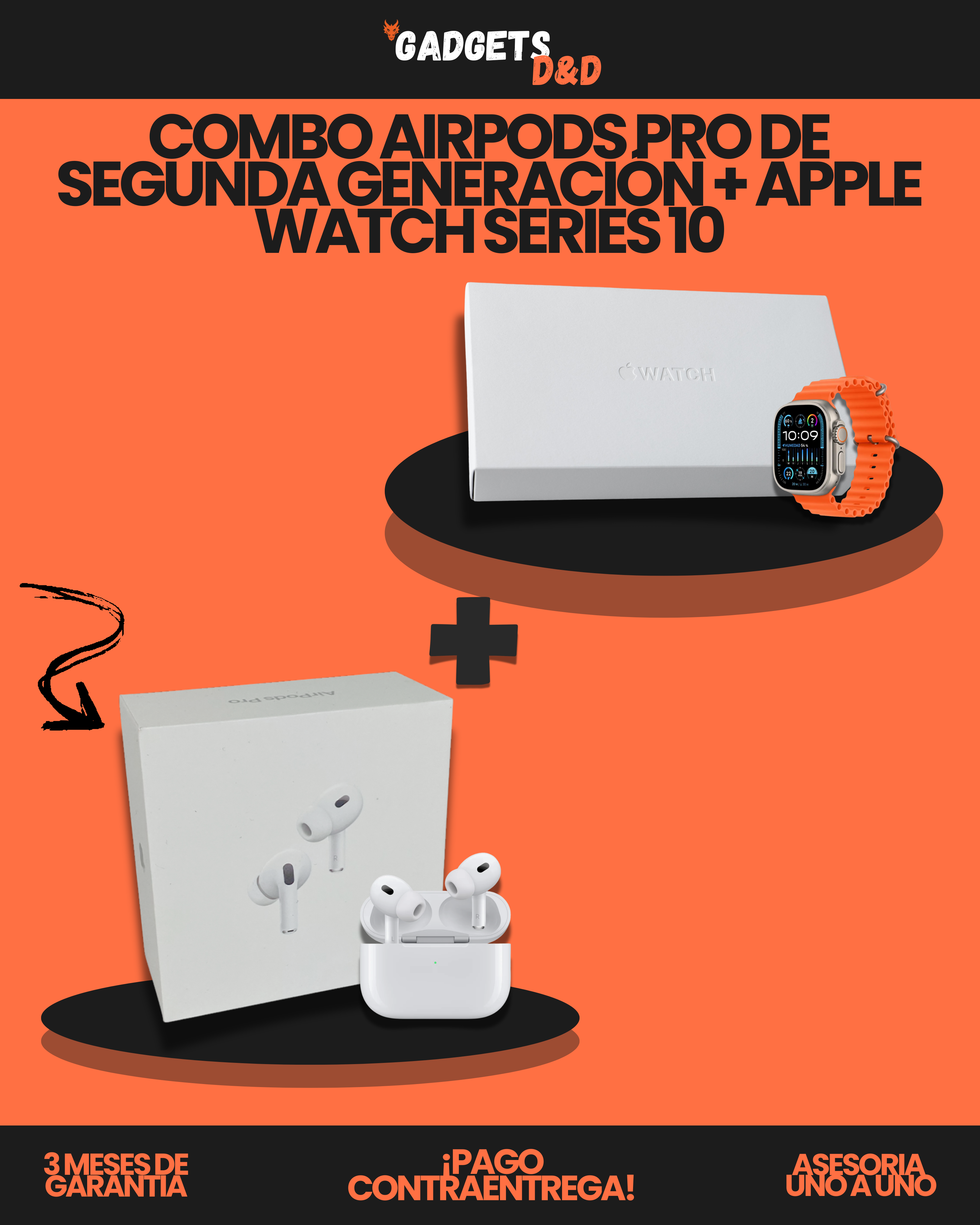 AirPods Pro De Segunda Generación + Apple Watch Ultra 2