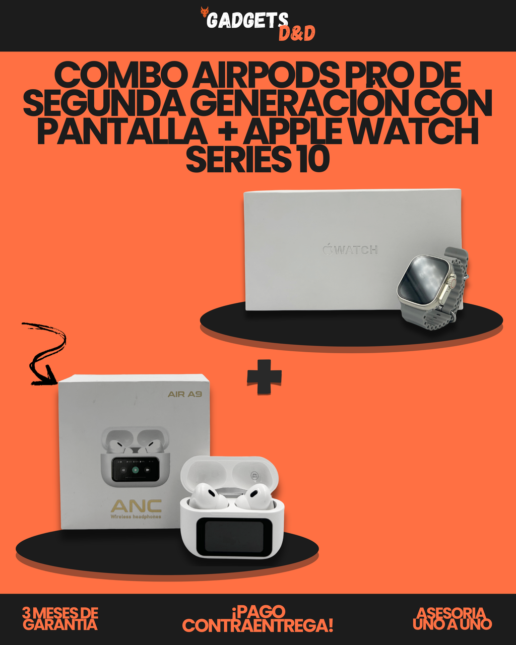 AirPods Pro De Segunda Generación Con Pantalla + Apple Watch Ultra 2
